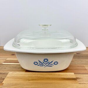 Vintage Corning Ware Blue‎ Cornflower P-34-B Casserole Dutch Oven W Lid 4 Quart